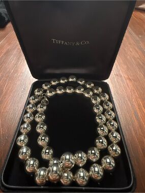 Tiffany & Co. Polished Silver Bead Necklace